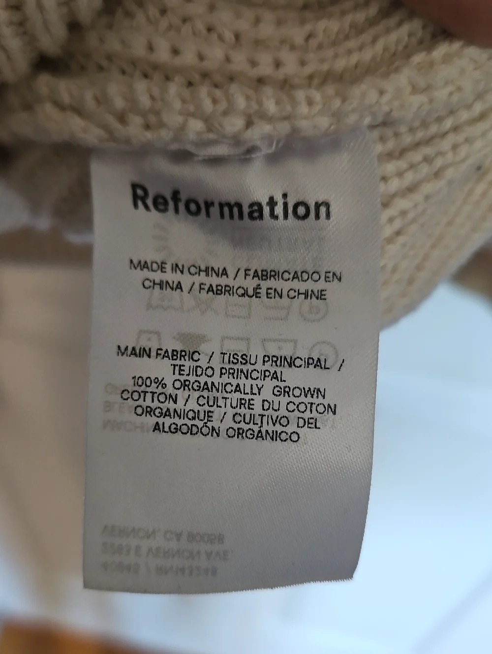 Reformation Ribbed Logi  Winnie Sweater